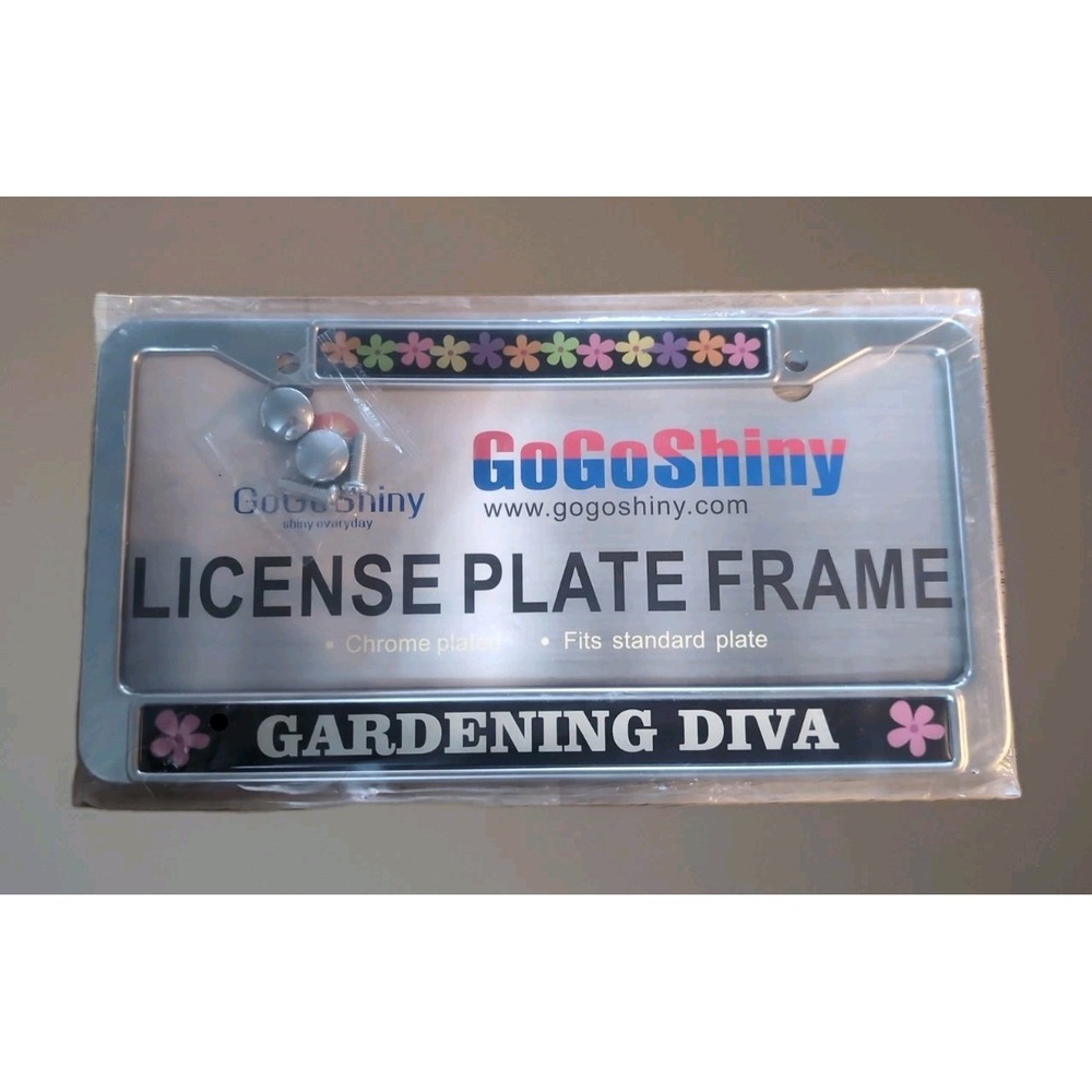 Gardening Diva License Plate. Fits Standard Plate. Gogoshiny